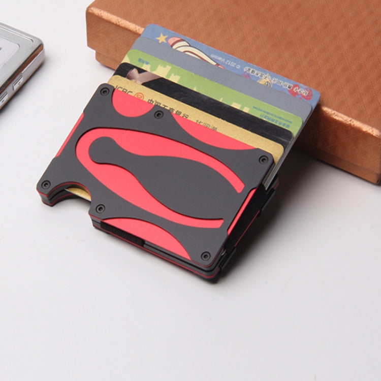 RFID Anti-Degaussing Anti-Theft Metal Wallet(Red)