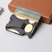 RFID Anti-Degaussing Anti-Theft Metal Wallet(Gold)