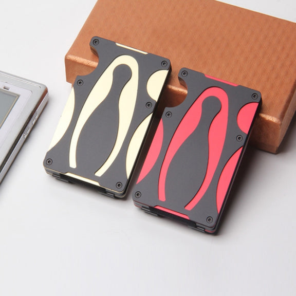 RFID Anti-Degaussing Anti-Theft Metal Wallet(Gold)