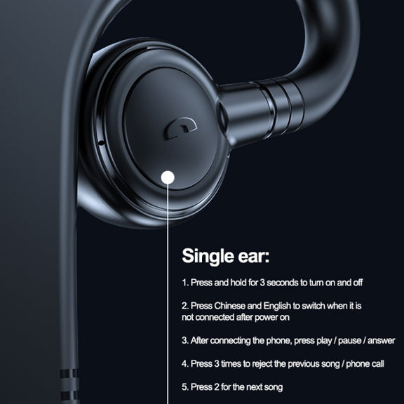 M99 Bluetooth V5.2 Single Earhook Business Headphone(Pink)