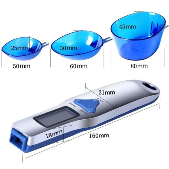 300g / 0.1g Kitchen Scale Electronic Measuring Spoon Scale With Three Spoons