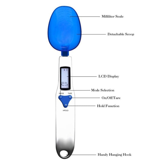 300g / 0.1g Kitchen Scale Electronic Measuring Spoon Scale With Three Spoons