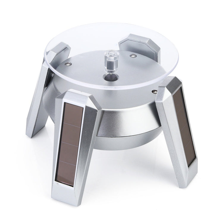 High-Footed UFO Solar 9cm 360 Rotating Display Stand Props Turntable(Silver Blue Light) -  by PMC TechLife | Online Shopping South Africa | PMC TechLife