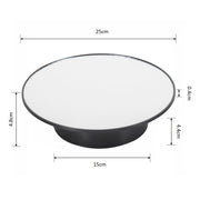 25cm USB Power Rotating Display Stand Video Shooting Props Turntable(Golden Mirror)