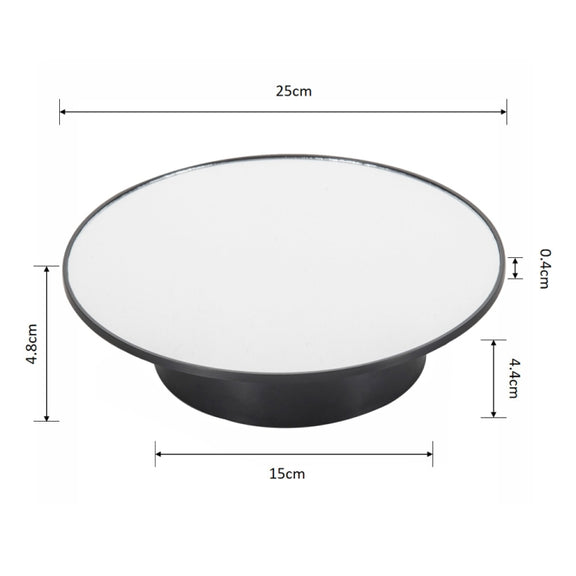 25cm USB Power Rotating Display Stand Video Shooting Props Turntable(Golden Mirror)