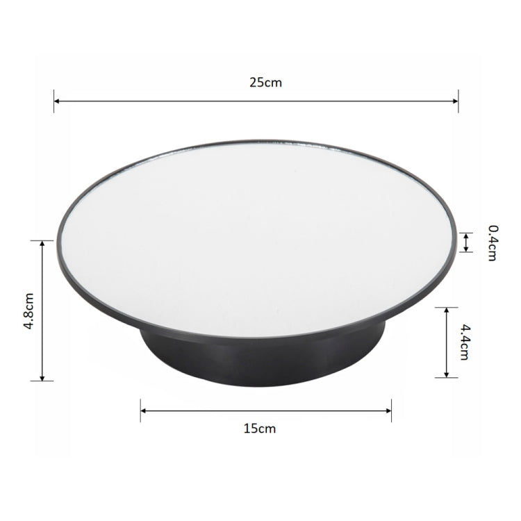 25cm USB Power Rotating Display Stand Video Shooting Props Turntable(Golden Mirror)