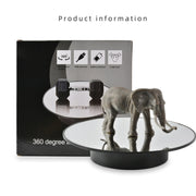 25cm USB Power Rotating Display Stand Video Shooting Props Turntable(Golden Mirror)