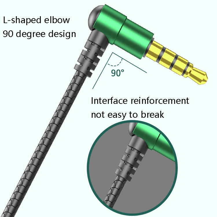 2 PCS TS6000 3.5mm Metal Elbow In-Ear Wired Control Earphone with Mic(Black) - In Ear Wired Earphone by PMC TechLife | Online Shopping South Africa | PMC TechLife