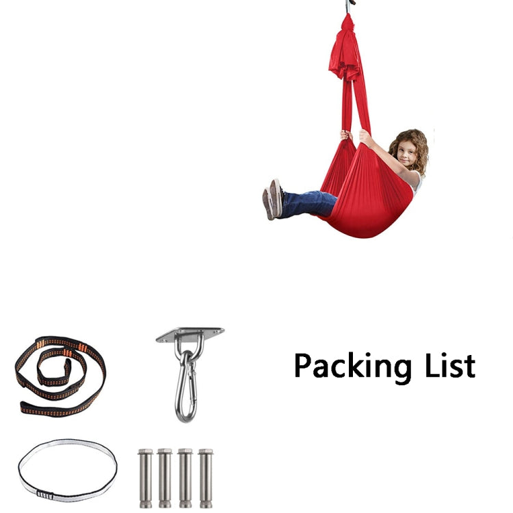 Kids Elastic Hammock Indoor Outdoor Swing, Size: 1.5x2.8m (Black)