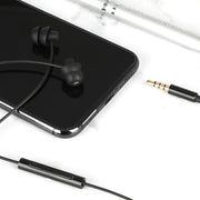 EN3900 3.5mm Plug In-Ear Wired Control Earphone with Mic(Black)