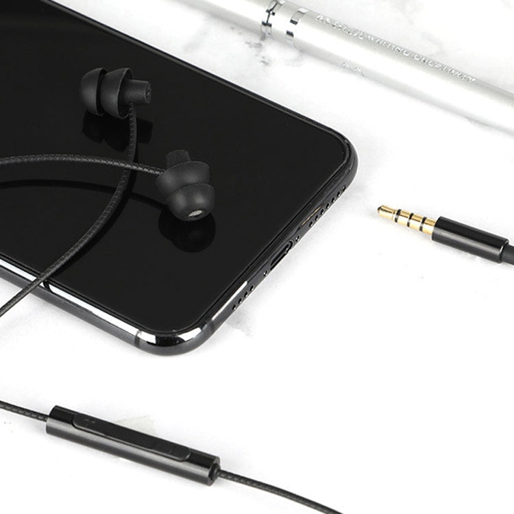 EN3900 3.5mm Plug In-Ear Wired Control Earphone with Mic(Black)