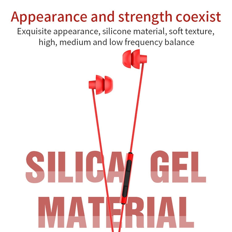 EN3900 3.5mm Plug In-Ear Wired Control Earphone with Mic(Red) - In Ear Wired Earphone by PMC TechLife | Online Shopping South Africa | PMC TechLife