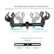 A16 Double-headed  Microphone Clip Aluminum Pole Microphone Accessories