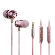 2 PCS EN500 3.5mm Plug Snake Pattern In-Ear Phone Earphone(Rose Gold) - In Ear Wired Earphone by PMC TechLife | Online Shopping South Africa | PMC TechLife