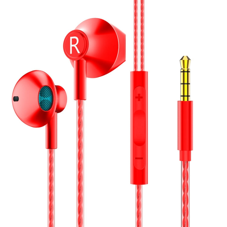 TS5000 3.5mm Metal Subwoofer Wired Earphone(Red) - Normal Style Earphone by PMC TechLife | Online Shopping South Africa | PMC TechLife