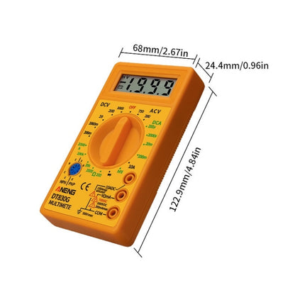 2 PCS ANENG DT830G Portable Digital Multimeter(Yellow) - free shipping - PMC Jewellery - Order now!