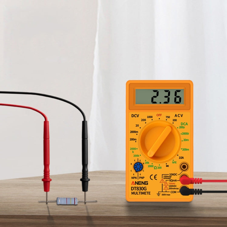 2 PCS ANENG DT830G Portable Digital Multimeter(Yellow) - free shipping - PMC Jewellery - Order now!