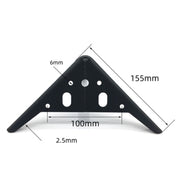 LH-XY-0010 Sofa Cabinet Metal Leg Furniture Leg, Height: 12cm(Gun Black)
