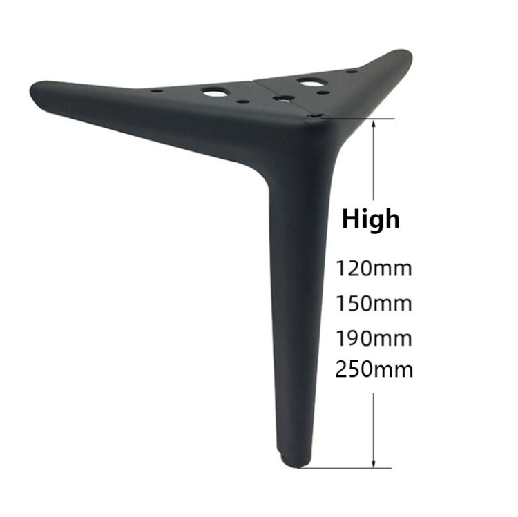 LH-XY-0010 Sofa Cabinet Metal Leg Furniture Leg, Height: 12cm(Gun Black) - Furniture Accessories by PMC TechLife | Online Shopping South Africa | PMC TechLife
