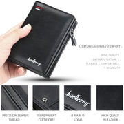 Baellerry D3216 Men Short Vertical Multi-Card Snap Coin Purse(Khaki)