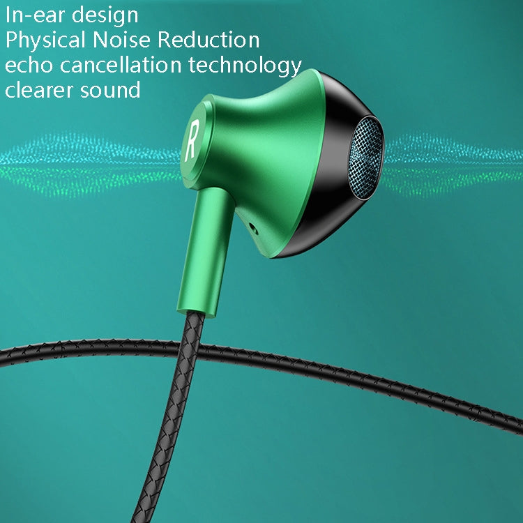 TS6800 3.5mm Metal Elbow Noise Cancelling Wired Game Earphone(Silver Gray)