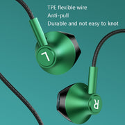 TS6800 3.5mm Metal Elbow Noise Cancelling Wired Game Earphone(Red)