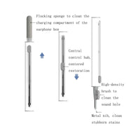 Q5 Bluetooth Earphone Telescopic Cleaning Pen Brush(White)