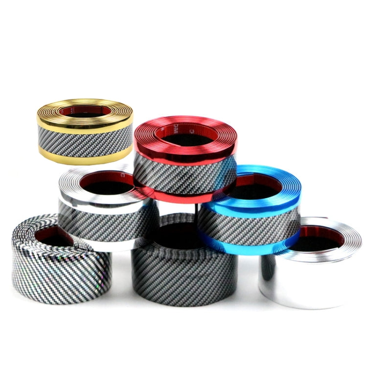 1m Car Bumper Anti-Collision Strip, Color: Carbon Fiber Black 7cm