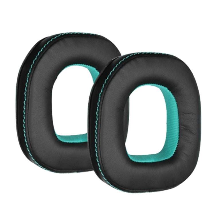 2pcs Sponge Earpad For Logitech Astro A50 Gen3/Gen4 Headset(Black+Light Green) - Earmuff & Pad by PMC TechLife | Online Shopping South Africa | PMC TechLife | Buy Now Pay Later Mobicred