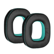 2pcs Sponge Earpad For Logitech Astro A50 Gen3/Gen4 Headset(Black+Light Green)