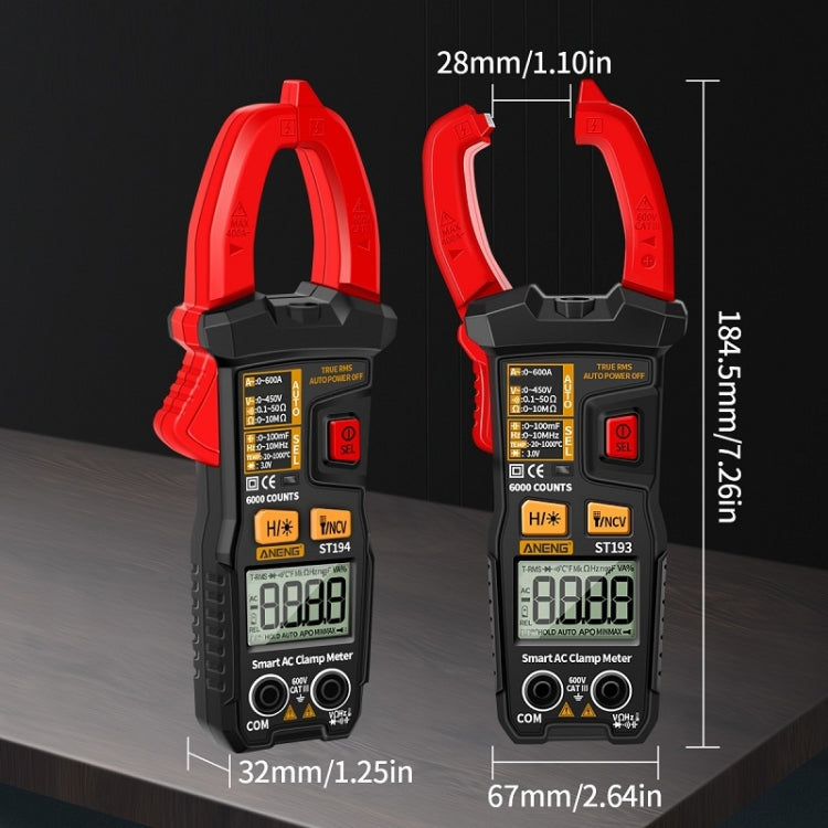 ANENG ST193 Intelligent Automatic Multifunctional AC Clamp Digital Meter - free shipping - PMC TechLife - Order now!