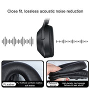 1 Pair PU Leather Earpads for Sony WH-1000XM4, Color: Black+Buckle