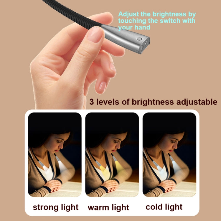 LED Hanging Neck Light Universal Hose Eye Protection Reading Light(Space Silver) - Desk Lamps by PMC TechLife | Online Shopping South Africa | PMC TechLife | Buy Now Pay Later Mobicred