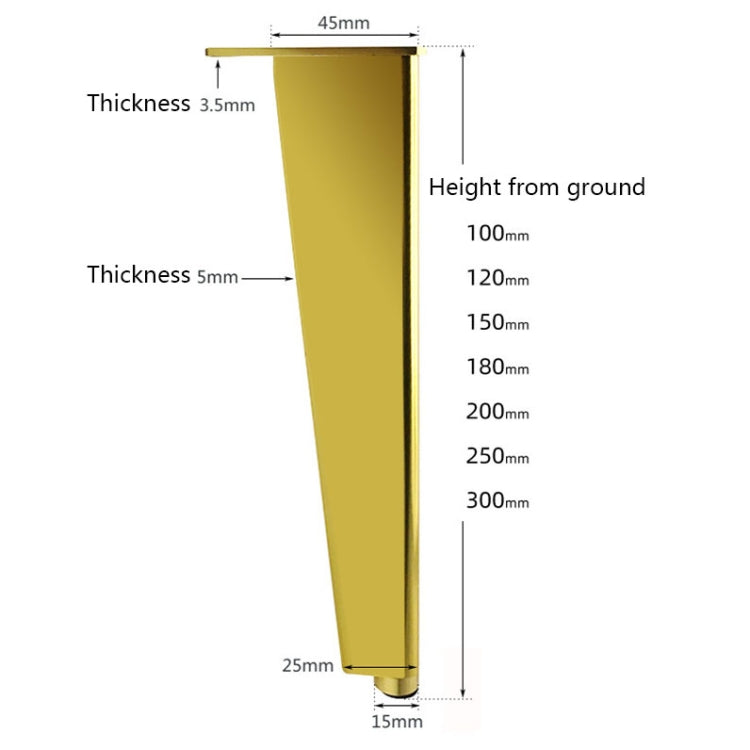 Adjustable All Aluminium Furniture Stand Legs, Height: 35cm(Silver)