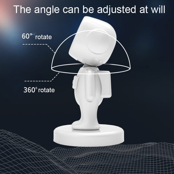 TOPFREE Astronaut Car Bracket Magnetic Adhesive Paste Navigation Car Phone Bracket(Black)