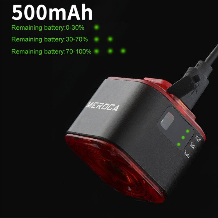MEROCA XC02 Smart Light-Sensitive Brake Induction Taillight(Pipe Mounting) - Taillights by MEROCA | Online Shopping South Africa | PMC TechLife | Buy Now Pay Later Mobicred