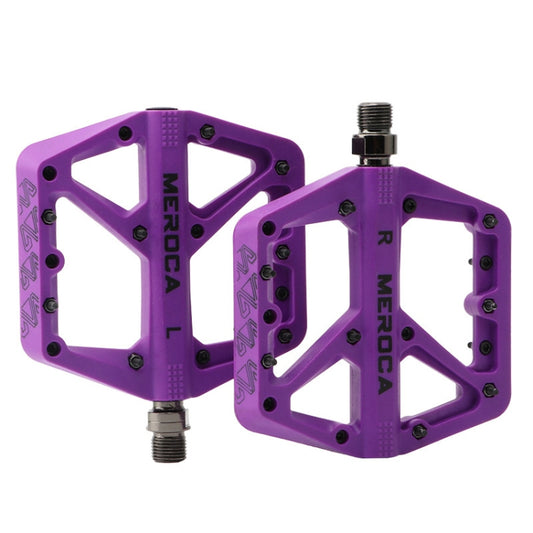 MEROCA Mountain Bike Nylon Pedal(Purple) - Pedals by MEROCA | Online Shopping South Africa | PMC Jewellery | Buy Now Pay Later Mobicred
