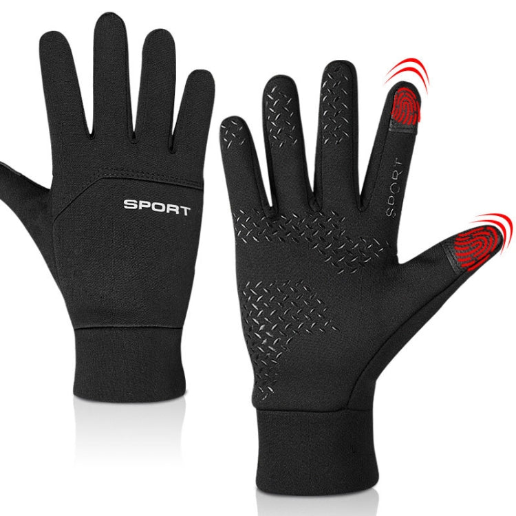 Outdoor Sports Velvet Anti-Slip Glove, Size: M(Black) - Full Finger Gloves by PMC TechLife | Online Shopping South Africa | PMC TechLife