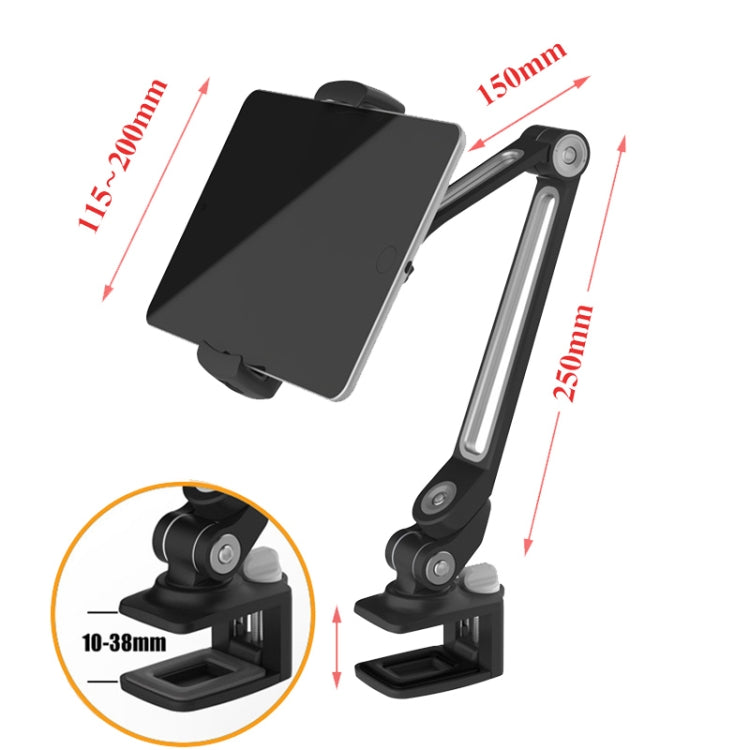 203B Snap-On Lazy Mobile Phone Bracket Bedside Desktop Tablet Bracket(Black)