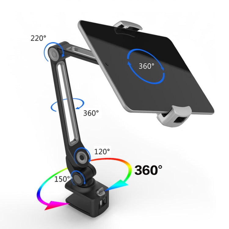 203B Snap-On Lazy Mobile Phone Bracket Bedside Desktop Tablet Bracket(Black)