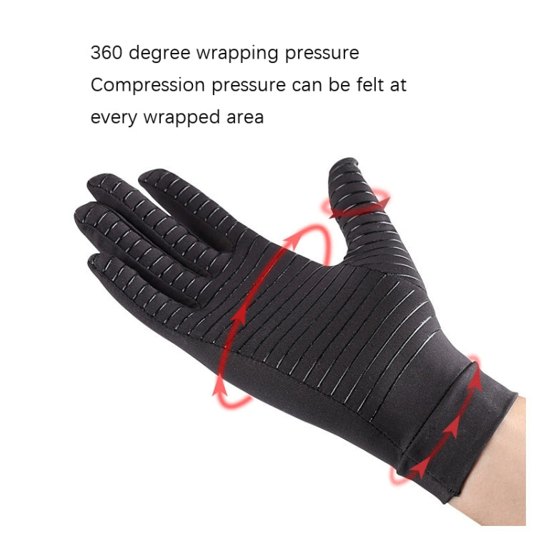 Copper Fiber Pressure Sports Fitness Anti-Slip Gloves, Size: L - free shipping - PMC TechLife - Order now!