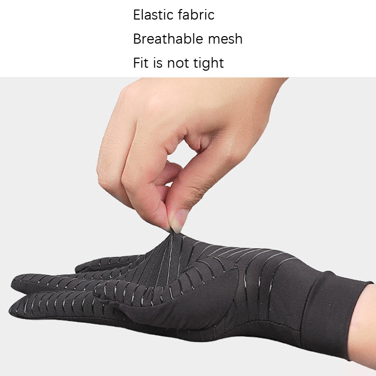 Copper Fiber Pressure Sports Fitness Anti-Slip Gloves, Size: L - free shipping - PMC TechLife - Order now!