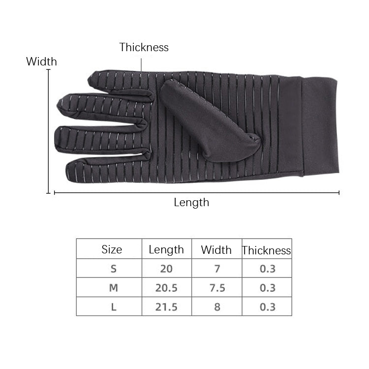 Copper Fiber Pressure Sports Fitness Anti-Slip Gloves, Size: L - free shipping - PMC TechLife - Order now!
