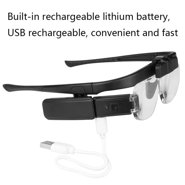11642DC Multi-magnification Glasses-type Maintenance Rechargeable Magnifying Glass - Glasses Style by PMC TechLife | Online Shopping South Africa | PMC TechLife