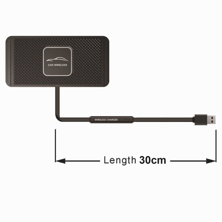 C1 30cm Short Cable 15W QI Car Wireless Charging Anti-Skid Pad - Wireless Charging Pads by PMC TechLife | Online Shopping South Africa | PMC TechLife