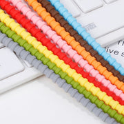 20 PCS Silicone Data Cable Storage Strap Cable Organizer(Brown)