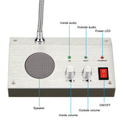 ZHUDELE ZDL-9908 Window Two-way Walkie-talkie Bank/Hospital/Station/Counter Microphone Amplifier,EU Plug