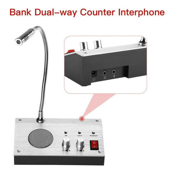 ZHUDELE ZDL-9908 Window Two-way Walkie-talkie Bank/Hospital/Station/Counter Microphone Amplifier,EU Plug