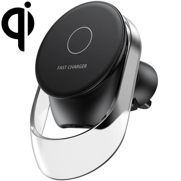 F9189 15W MagSafe Magnetic Car Lighting Wireless Charger(Black)