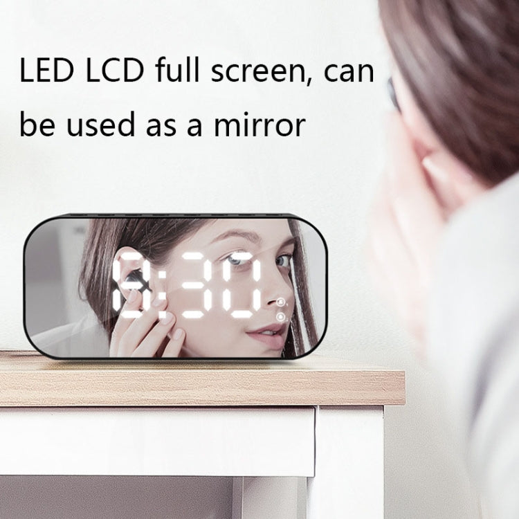 Havit M3 Subwoofer Mini Mirror Clock Bluetooth Speaker, Spsc: 1200mAh (Black��� - Desktop Speaker by Havit | Online Shopping South Africa | PMC TechLife | Buy Now Pay Later Mobicred